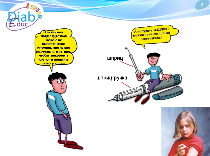 Что такое диабет 1 типа: обучающая презентация для детей от Junior DiabEduc - 8 изображение