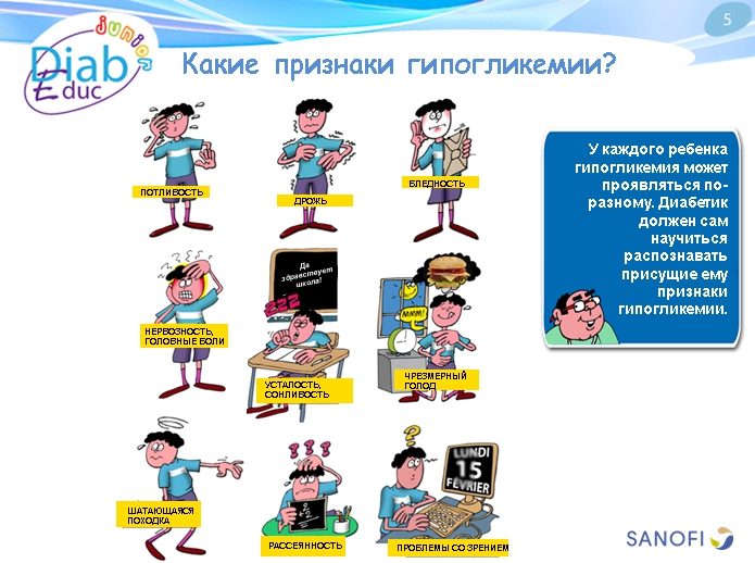 Гипогликемия: обучающая презентация для детей от Junior DiabEduc - 3 изображение