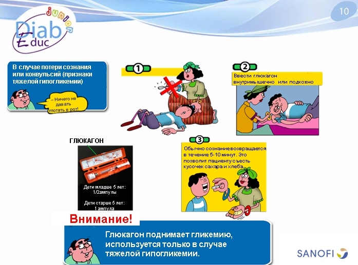 Гипогликемия: обучающая презентация для детей от Junior DiabEduc - 7 изображение